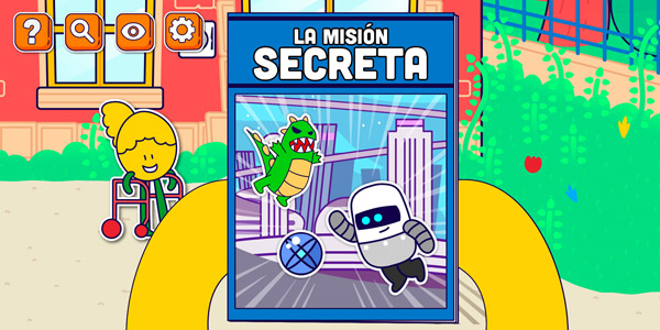 Captura del videojuego en la que se visualiza la portada de una revista: La Misión Secreta